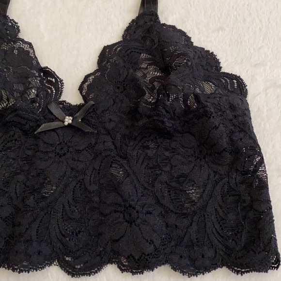 {VTG} Andrea Kristoff for Escanté | Lace Triangle Longline Bralette Bra 543 (L) - Picture 5 of 16